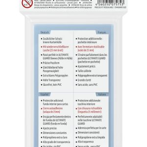 Ultimate Guard Precise-Fit Sleeves Resealable Standard Size Transparent (100) Korttisuojat